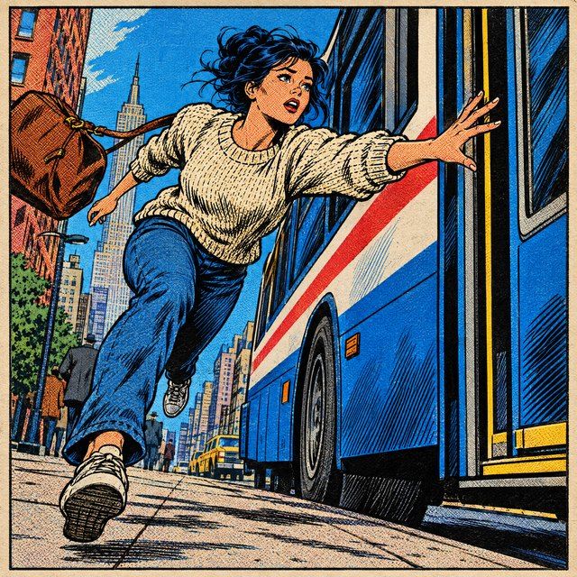 Kapanan kapıya son bir hamle. Marvel stilinde çizilmiş kare.