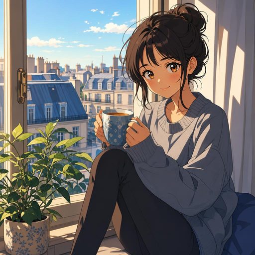 Anime stilinde çizilmiş bir çizgi roman sayfası